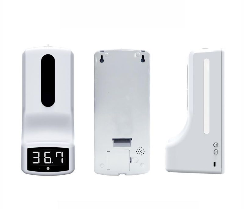 Wall Mount Automatic Hand Sanitizer Dispenser with Infrared Thermometer