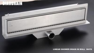 Linear Shower Channel Drain in Wall with Stinky Free
