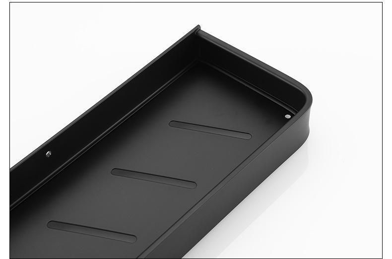 Black Aluminum Bathroom Shelf Bath Black