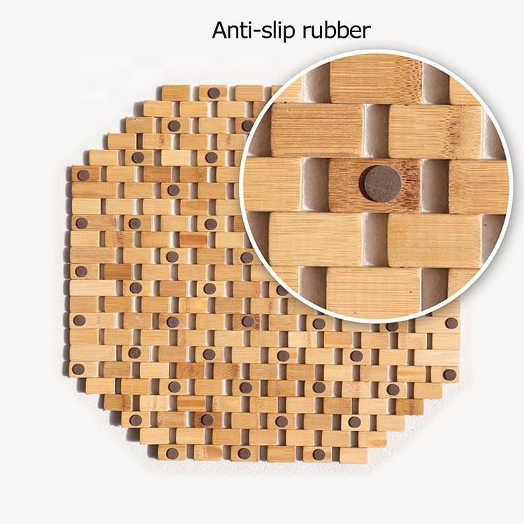 Amazon Hot Selling Customized High Quality Natural Synthetic Wood Mat Bathroom Bamboo Mat