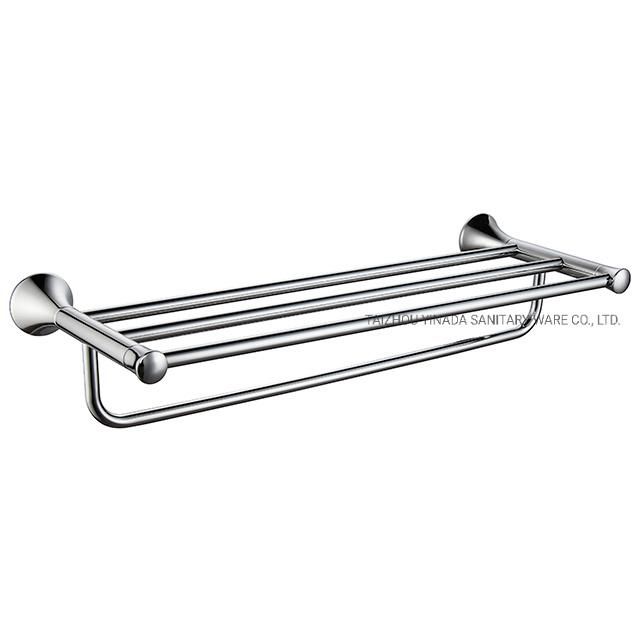 Chrome Plated Brass Towel Rack Towel Holder Bathroom Accessory Single Towel Bar (NC8008)