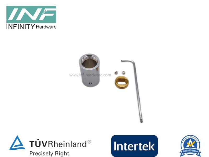 Brass Tube to Wall Mounted Shower Connector for Glass Fitting with Adjustable Function