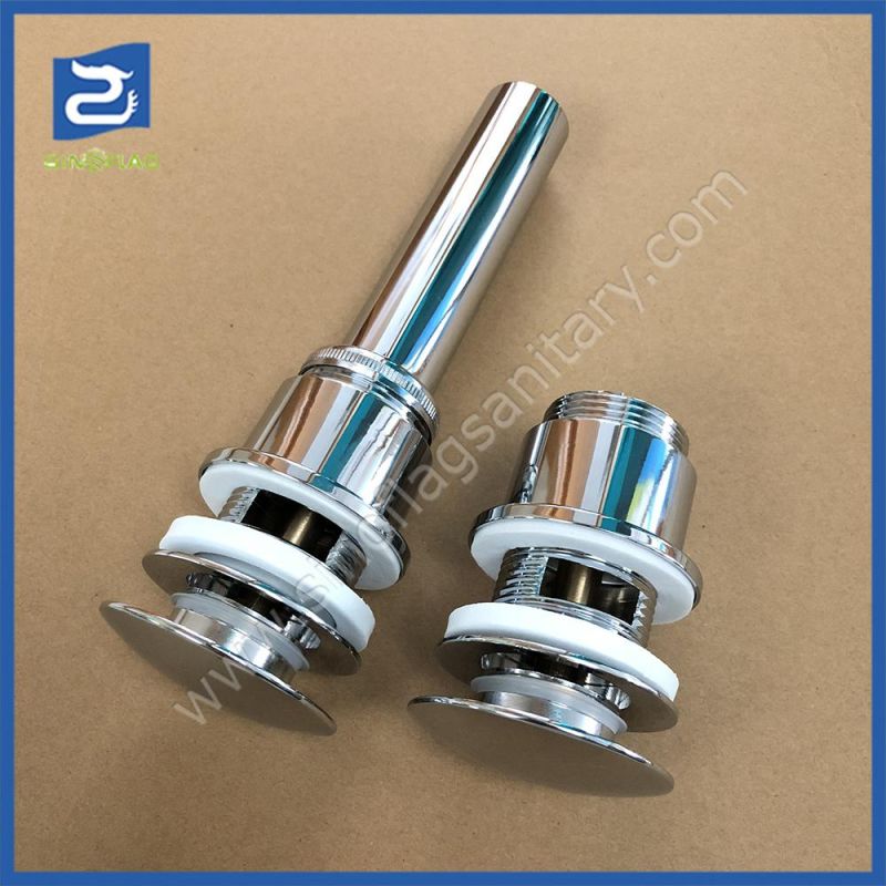 Brass Chrome Shaft 60 mm Drain Valve 1.1/4 Without Overflow