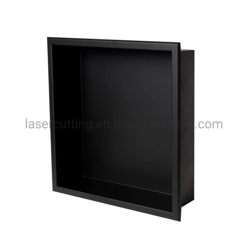 Built in Stainless Steel Mirror Black Gold White Brushed Nickel Bathroom Wall Metal Recess Shower Niche with Shelf