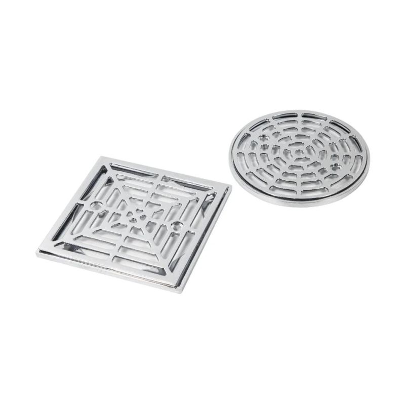 Zinc Alloy Polished Chrome 4 Inch Round Shower Drain