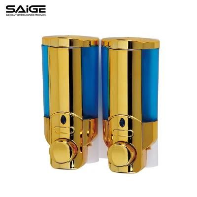 Saige Factory Price 210ml*2 Hotel Plastic Manual Liquid Soap Dispenser