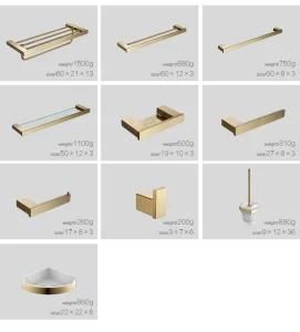 Wall Mounted Golden Washroom Restroom Bath Toilet Hotel Bathroom Hardware Golden