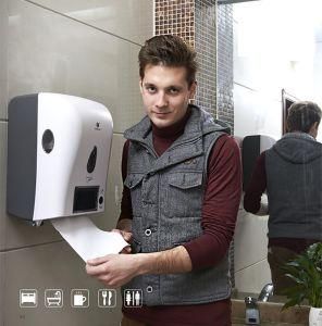 Touchless Automatic Sensor Towel Paper Dispenser with LCD Screen for Washroom Toilet