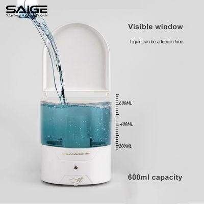 Saige Factory Price 600ml Wall Mounted Hand Free Hand Sanitizer Liquid Soap Dispenser