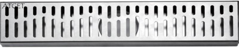 Pd-3393A Bathroom Accessories Stainless Steel Long Floor Drain (Satin finished)