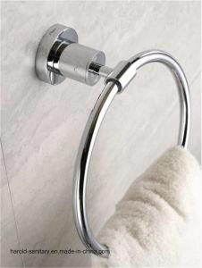 Brass Towel Ring with Polish Chrome Finish