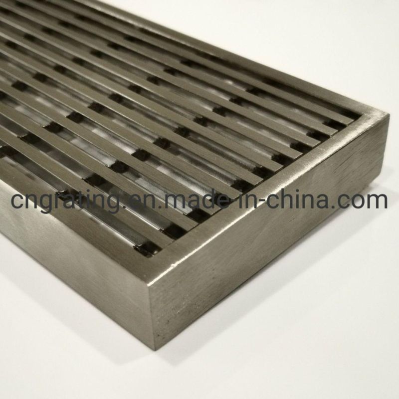Stainless Steel Heelguard Wedge Wire Grate  External / Internal Pathway  Trench Drain  Cover Shower Kit Grating Drainage