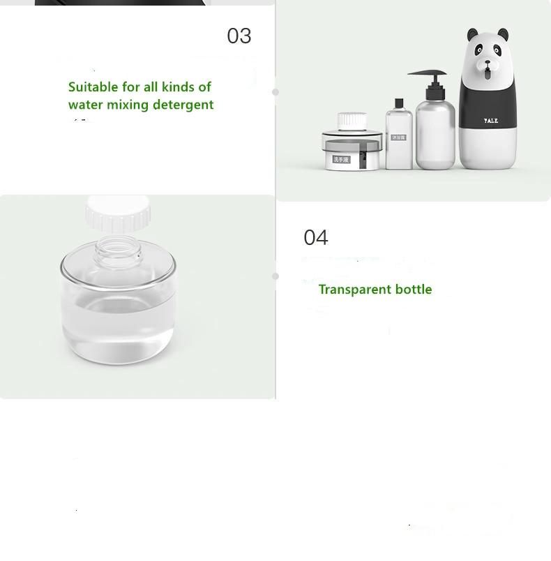 Plastic Touchless Foam Automatic Panda Soap Dispenser for Bathroom Kitchen Toilet