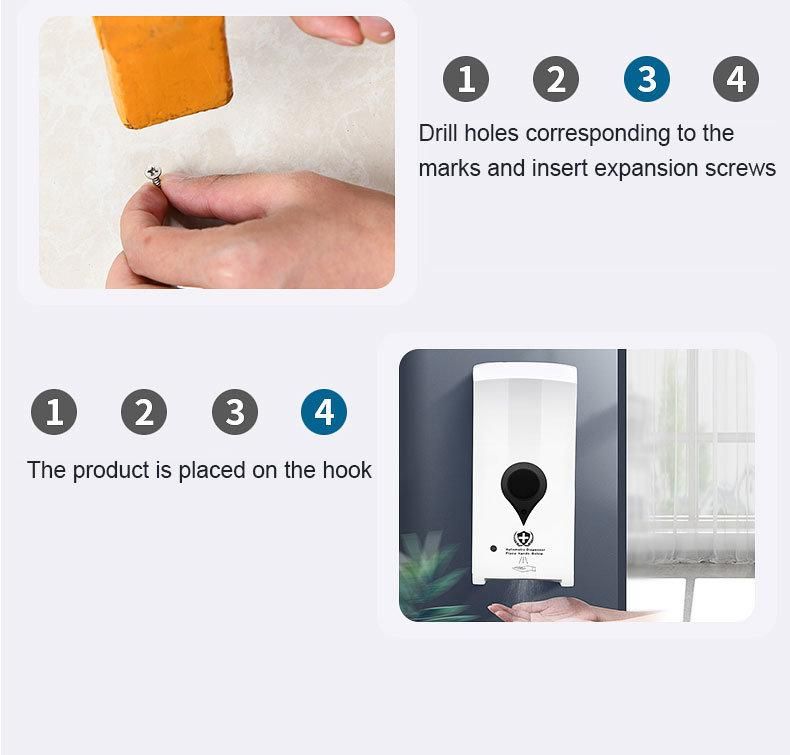 1000 Ml Electric Automatic Sensor Hand Sanitizer Soap Dispenser