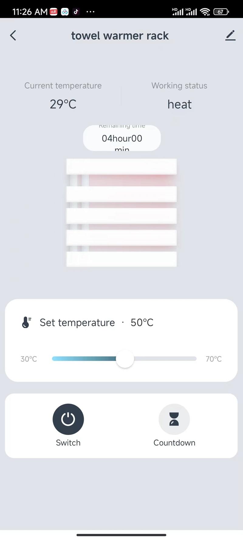 2022 New Homekit WiFi Control Towel Radiators Smart Warming Heater Radiators WiFi Control Warming Racks