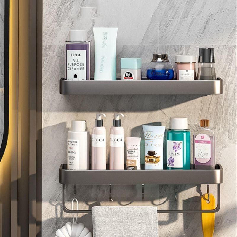 Bathroom Shelf Gun Grey Shower Storage