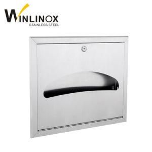 Arch-Shaped Stainless Steel Disposable Toilet Seat Cover Paper Dispenser