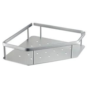 Luolin Bathroom Shower Shelf Aluminum 1 Tier Corner Rack Triangle Shelf Shower Caddy Organizer Stand, Anodized 927125-8