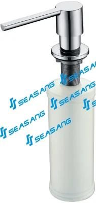 Stainless Steel Liquid Under-Counter Soap Dispenser with Plastic Bottle