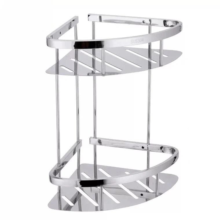 Household Bathroom Wall Mounted Fittings Storage Rack Triangle Shaped Holder SUS 304 Toilet Room Rustless Corner Rack