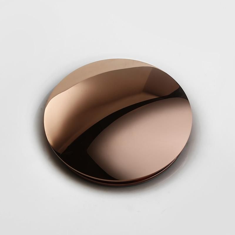 Brown Bronze Basin Pop up Drainer Bathroom Ceramic Drain with Overflow