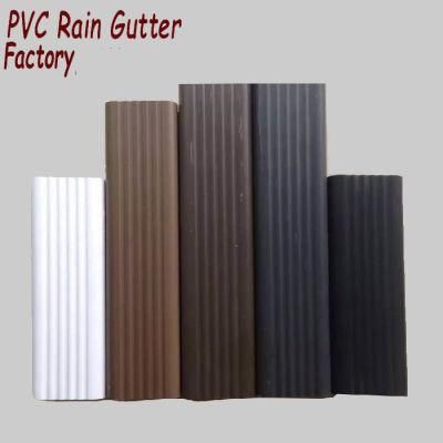 Kenya 5.2&7 Inch Square /Half Round PVC Rain Gutter in China Roof Factory