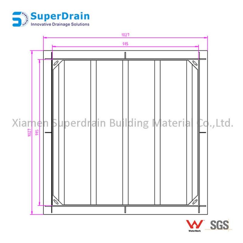 Stainless Steel Unique Level Threshold Drain Vented Manhole