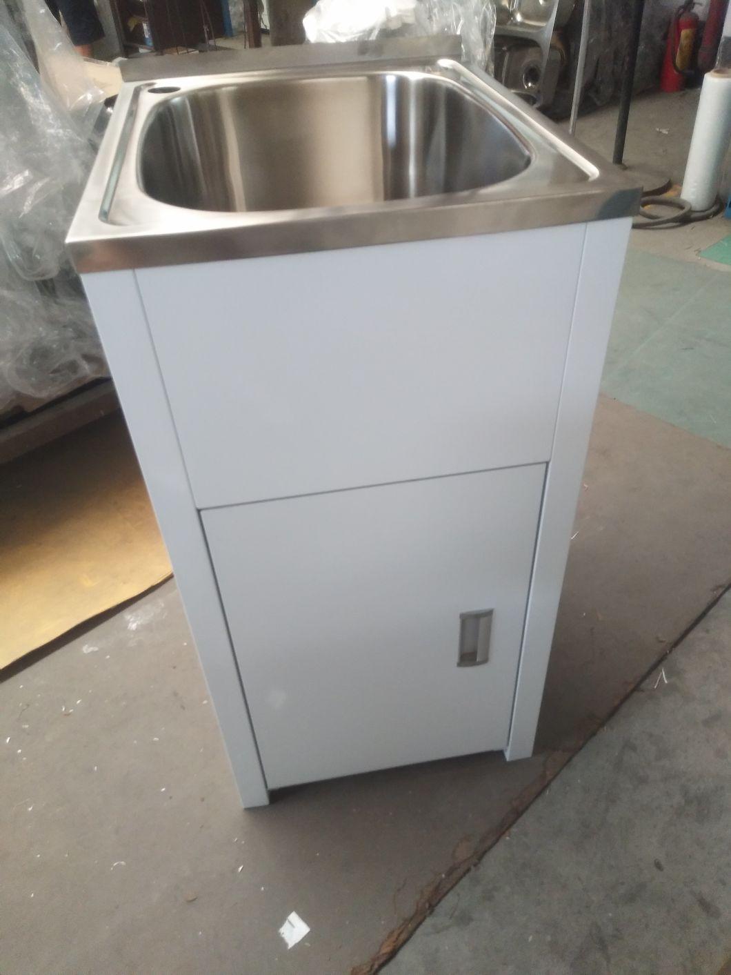 Waterproof White Single Laundry Tubs with Cabinet (460)