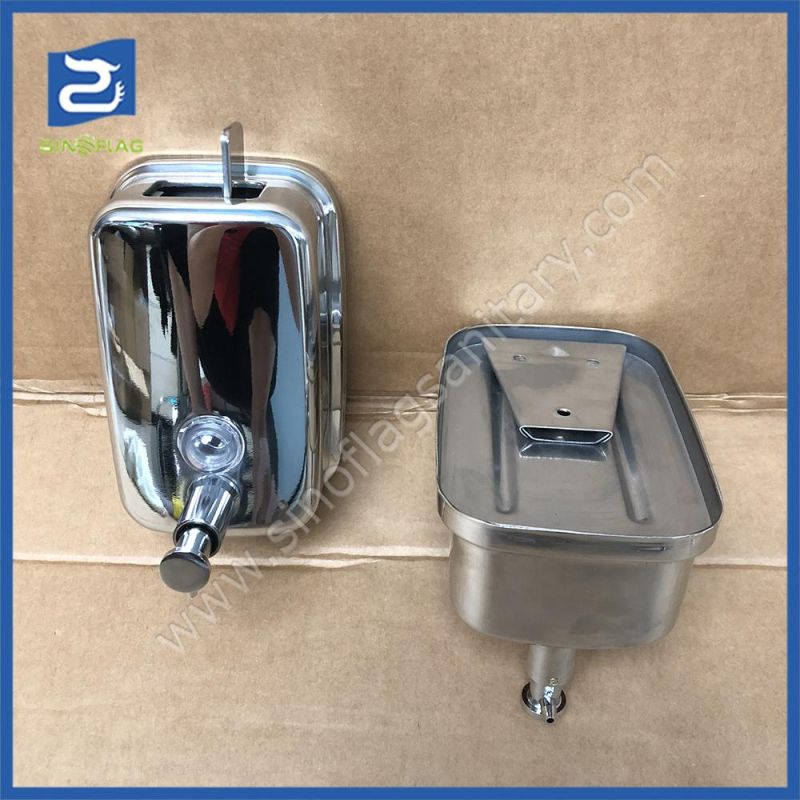 China Manufacturer 500ml Wall Mount Stainless Steel 304 Liquid Hand Soap Dispenser