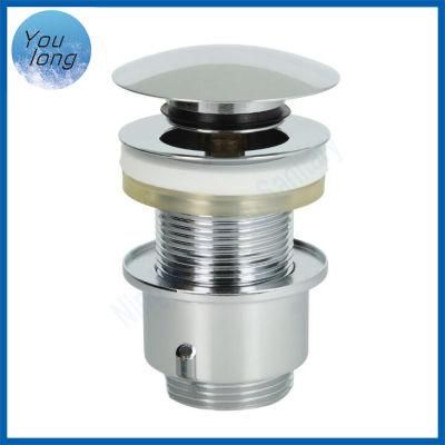 Brass Chrome Shaft 60mm Drain Valve Basin Waste Without Overflow