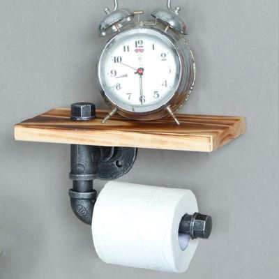 Vintage Industrial Urban Wall Mounted Metal Iron Pipe Toilet Bathroom Paper Roller Holder