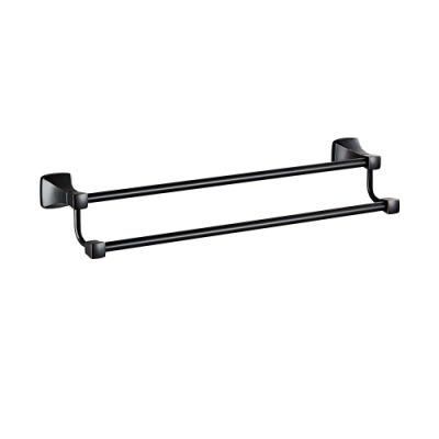 Yundoom OEM Towel Wall-Mounted Bathroom Accessories 304 Stainless Steel Double Towel Rack Durable Good Quality Stainless Steel Towel Bar