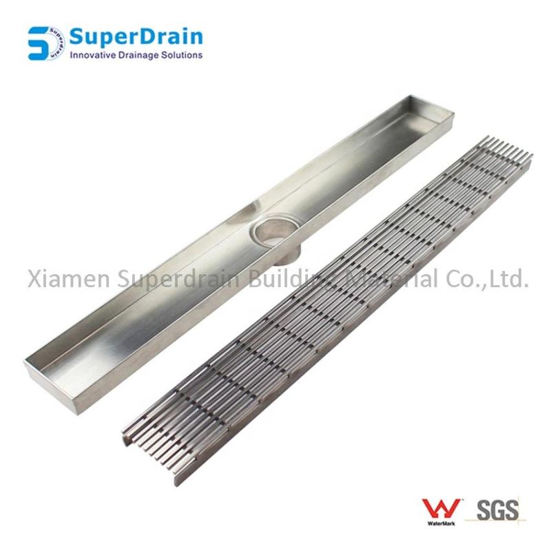 High Quality Customised Stainless Steel Heel Guard Slimline Floor Drain