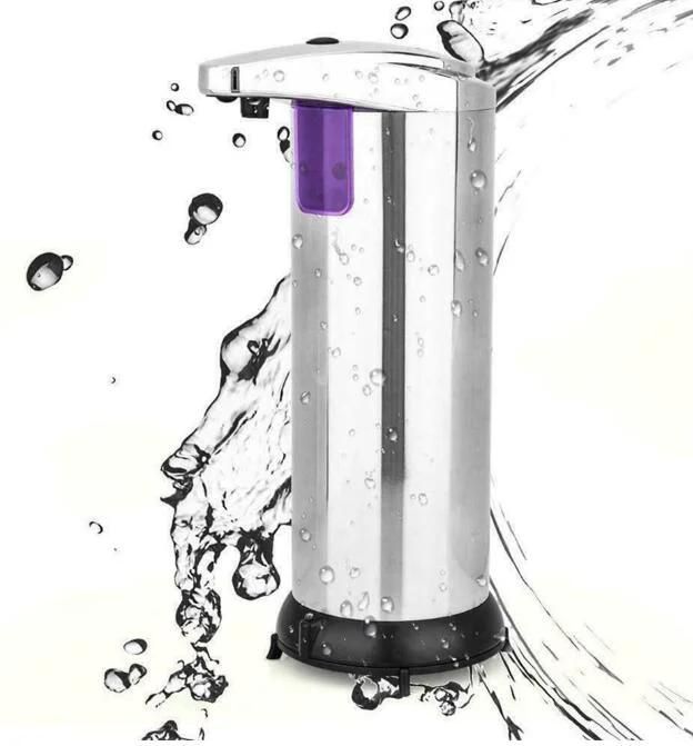 Automatic Liquid Hand Sensor Soap Dispenser 250ml/8.5oz for Kitchen Bathroom Toilet Material Stainless Steel&Plastic Infrared Induction Soap Dispenser