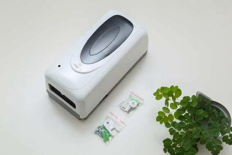 Spray Nozzle Hands Free Auto Sensor Electric DC Adaptor Hand Sanitizer Soap Dispenser with Tray