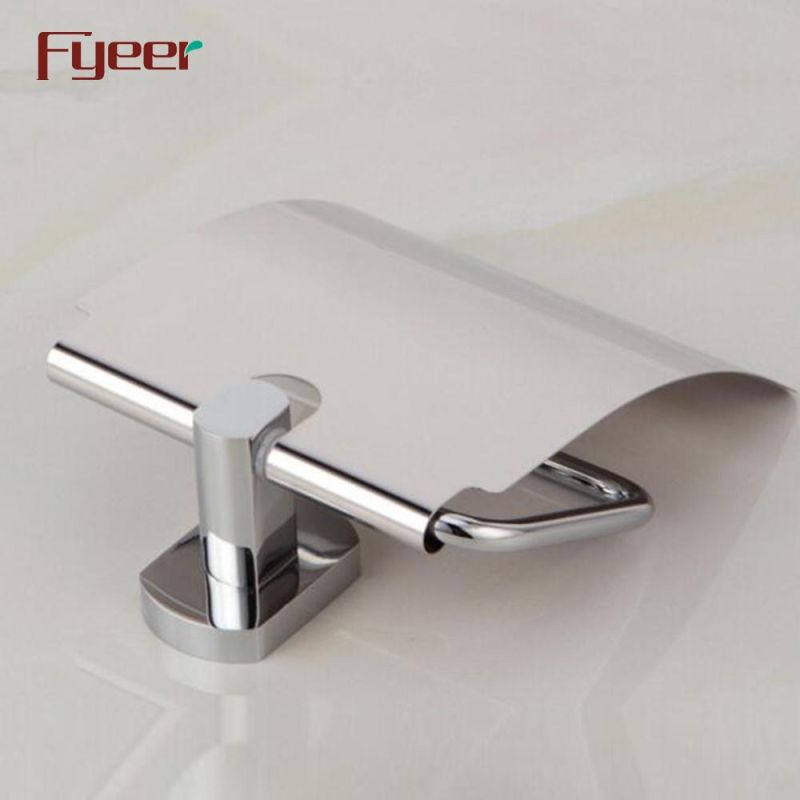Fyeer Bathroom Accessory Brass Toilet Paper Holder