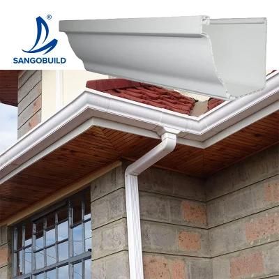 PVC Roof Rain Gutter Plastic Gutter PVC Square Pipe Roof Drain Drainage Channels K-Style Roof Drainage System