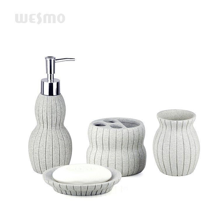 Sanitary Ware Sandstone Finish Polyresin Bath Set