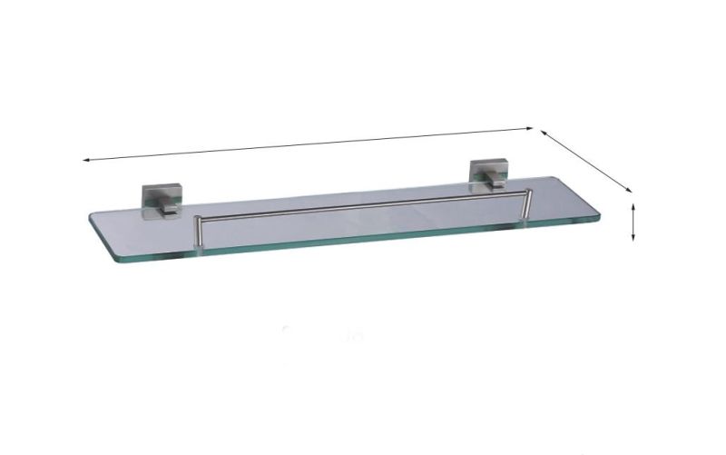 Bathroom Accessories SUS 304 Shelf Glass for Shower Room