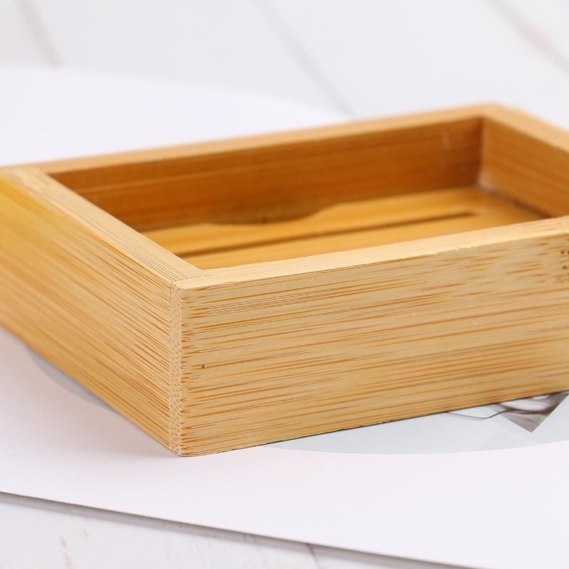 Bathroom Accessories Soap Holder Natural Wooden Bamboo Soap Dish