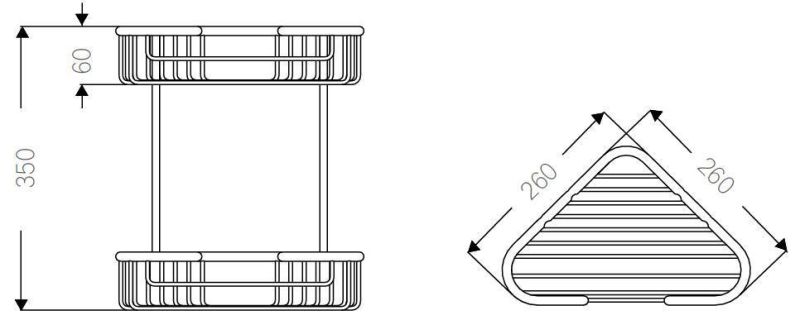 304 Stainless Steel Bathroom Triangle Corner Shelf Bathroom Shower Shelf