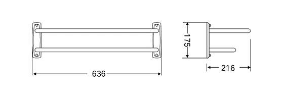 Cheap Towel Rack 304 Stainless Steel Bathroom Towel Rack with Bar for Hotel