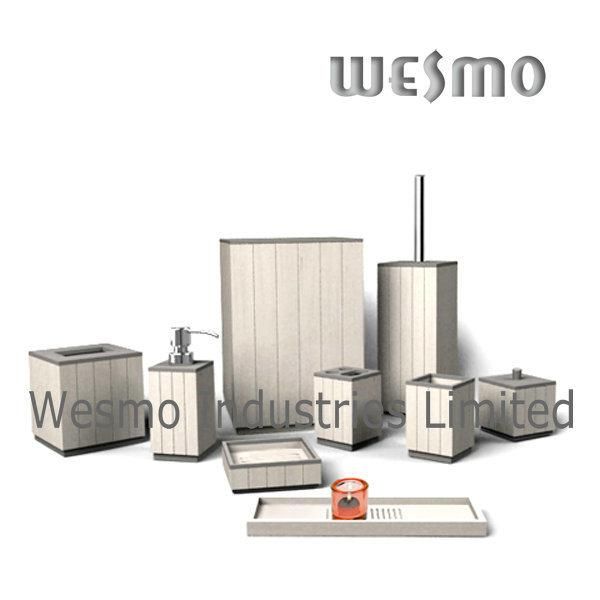 White-Washed Bamboo Bath Set (WBB0485A)