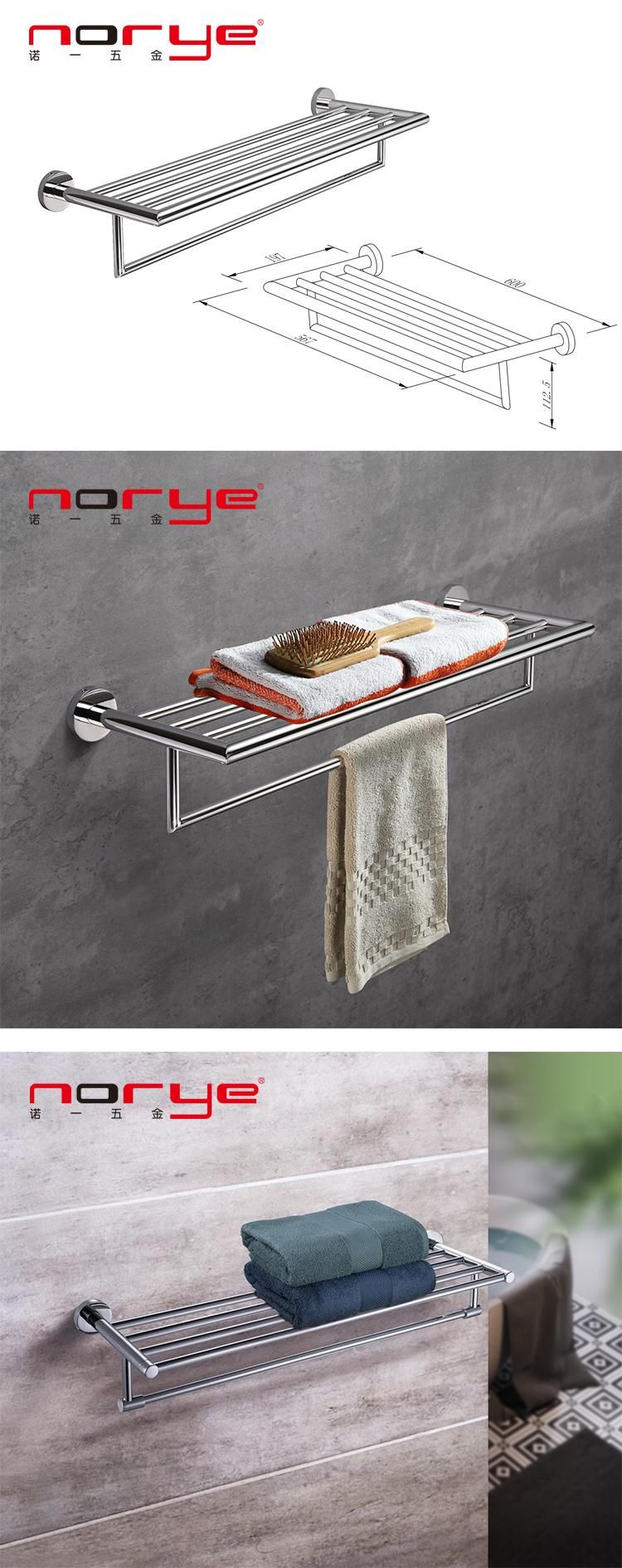 Wall Mounted Towel Rail Towel Rack Holder Hotel Bathroom Stainless Steel 2 Layer