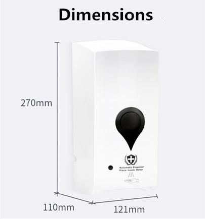 1000ml Wall Mounted Automatic Soap Touchless Sensor Hand Sanitizer Dispenser