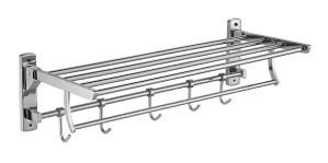 Stainless Steel 304 Double Layer Fix Bath Towel Rack Bathroom Accessories