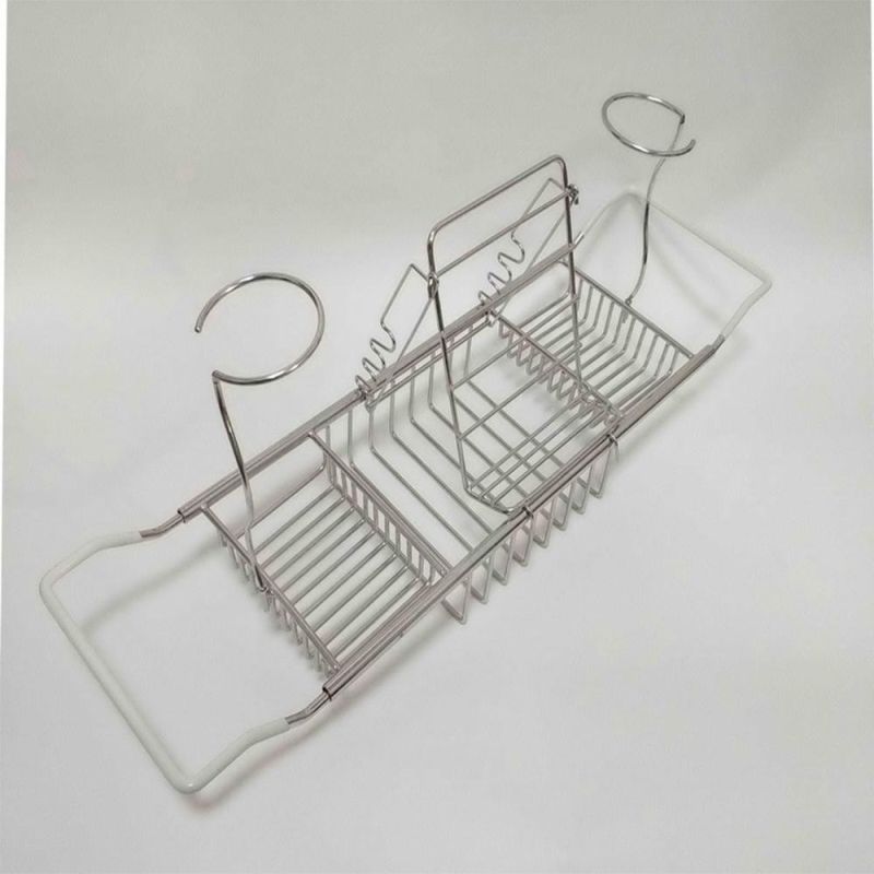 Wholesale Stainless Steel Bathtub Tray, Expandable Bathtub Accessories with Reading Rack or Tablet Holder