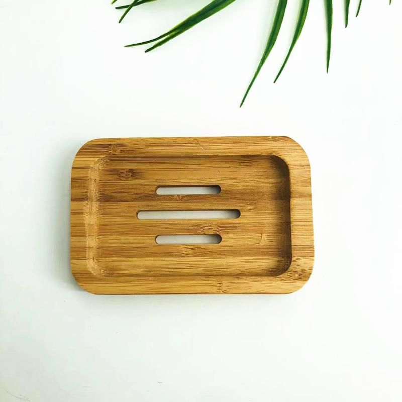 Eco Friendly Natural Soap Rack Custom Logo Bamboo Soap Dish
