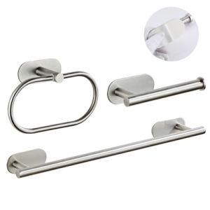 No Drill 3m Sticker Self Adhesive 304 Stainless Steel Washroom Restroom Bath Toilet Hotel Bathroom Accessories