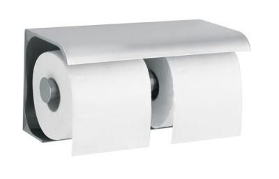Washroom Accessories Stainless Steel Brushed Double Toilet Paper Holder